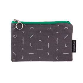 Fabric zipper case XS - papelote design grey