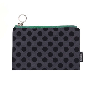 Fabric zipper case XS - black dots