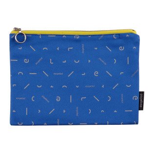 Fabric case M - papelote design blue
