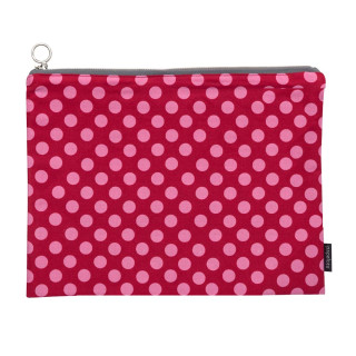 Large Fabric Case - pink dots