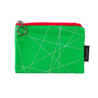 Látková peněženka - papelote vzor zelený