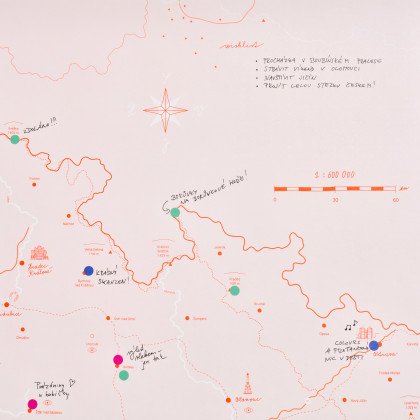 Nástěnná mapa Česka