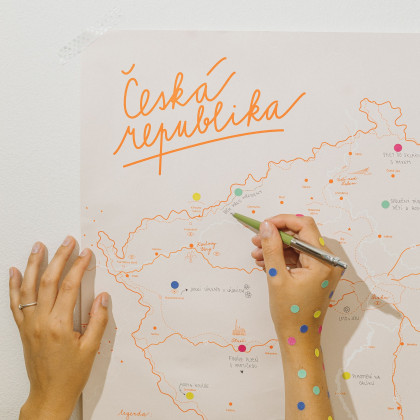 Nástěnná mapa Česka