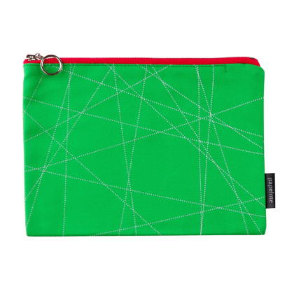 Fabric case M - papelote design green