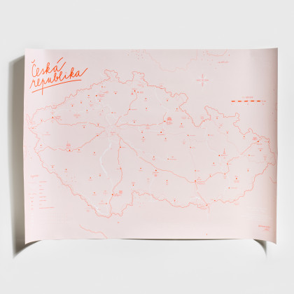 Nástěnná mapa Česka